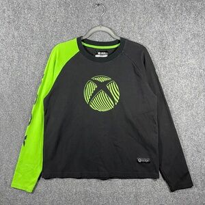 XBOX Meta Threads Sweater Crewneck Sweatshirt Green Black Youth Size XL #1202